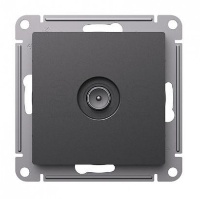 Розетка одноместная скрытая TV базальт оконечная 1DB ATLASDESIGN